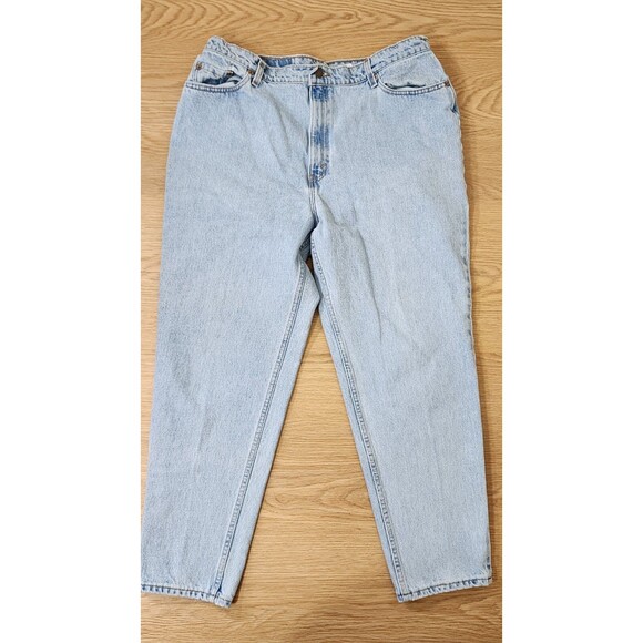 Levis 522 Jeans Womens 20 S Light Wash Tapered Fit Made In USA 36x29 Vintage - Picture 2 of 14